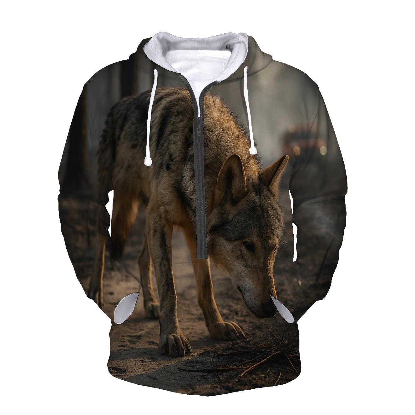 Firebreak Sentinel Wolf In Post Burn Forest Survey hoodies fashion