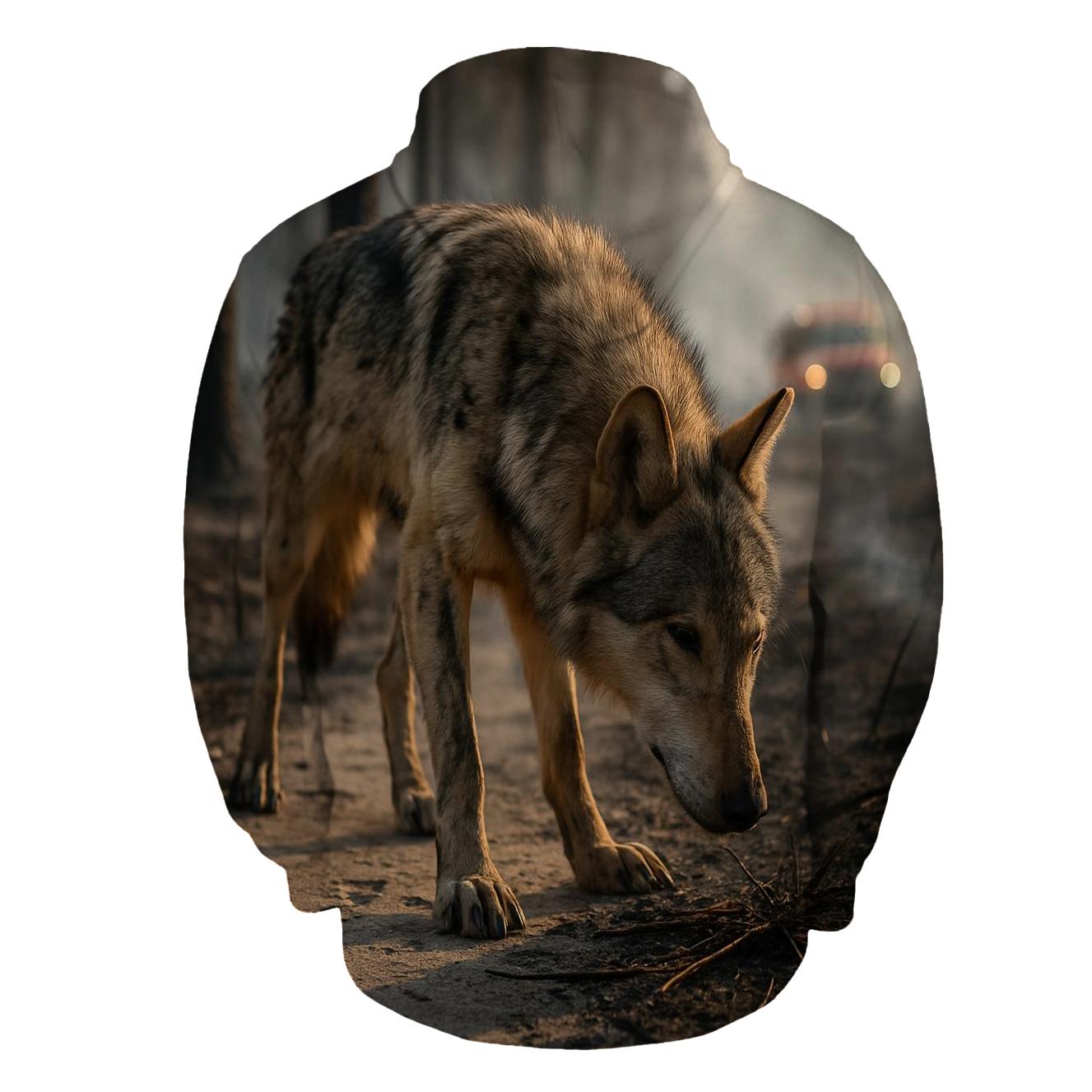 Firebreak Sentinel Wolf In Post Burn Forest Survey hoodies fashion