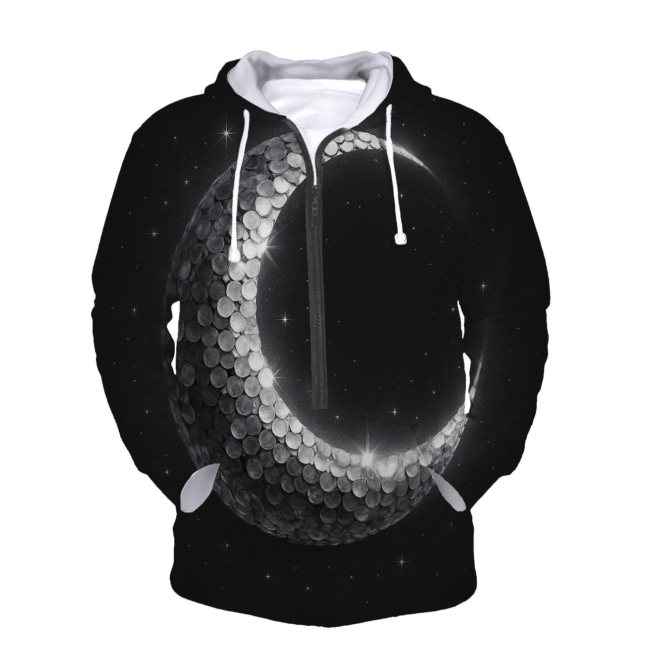 Sequin Eclipse Arc zip-up hoodies