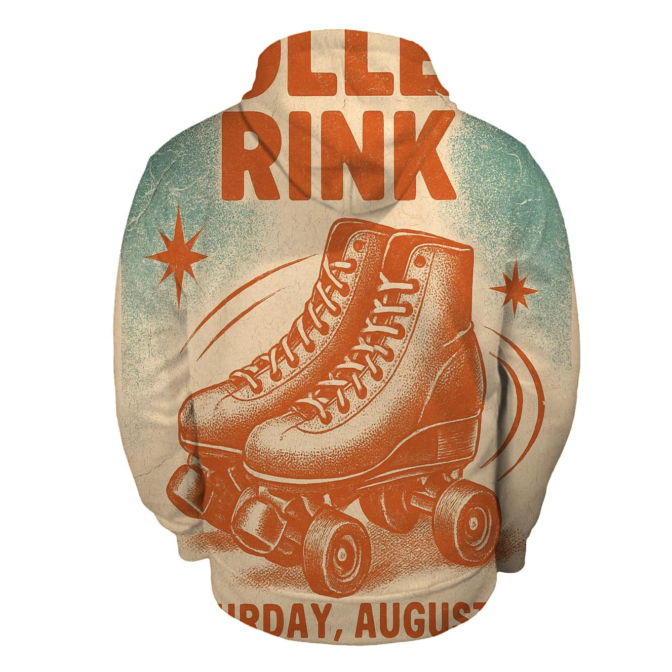 Worn Disco Night Roller Poster zip-up hoodies