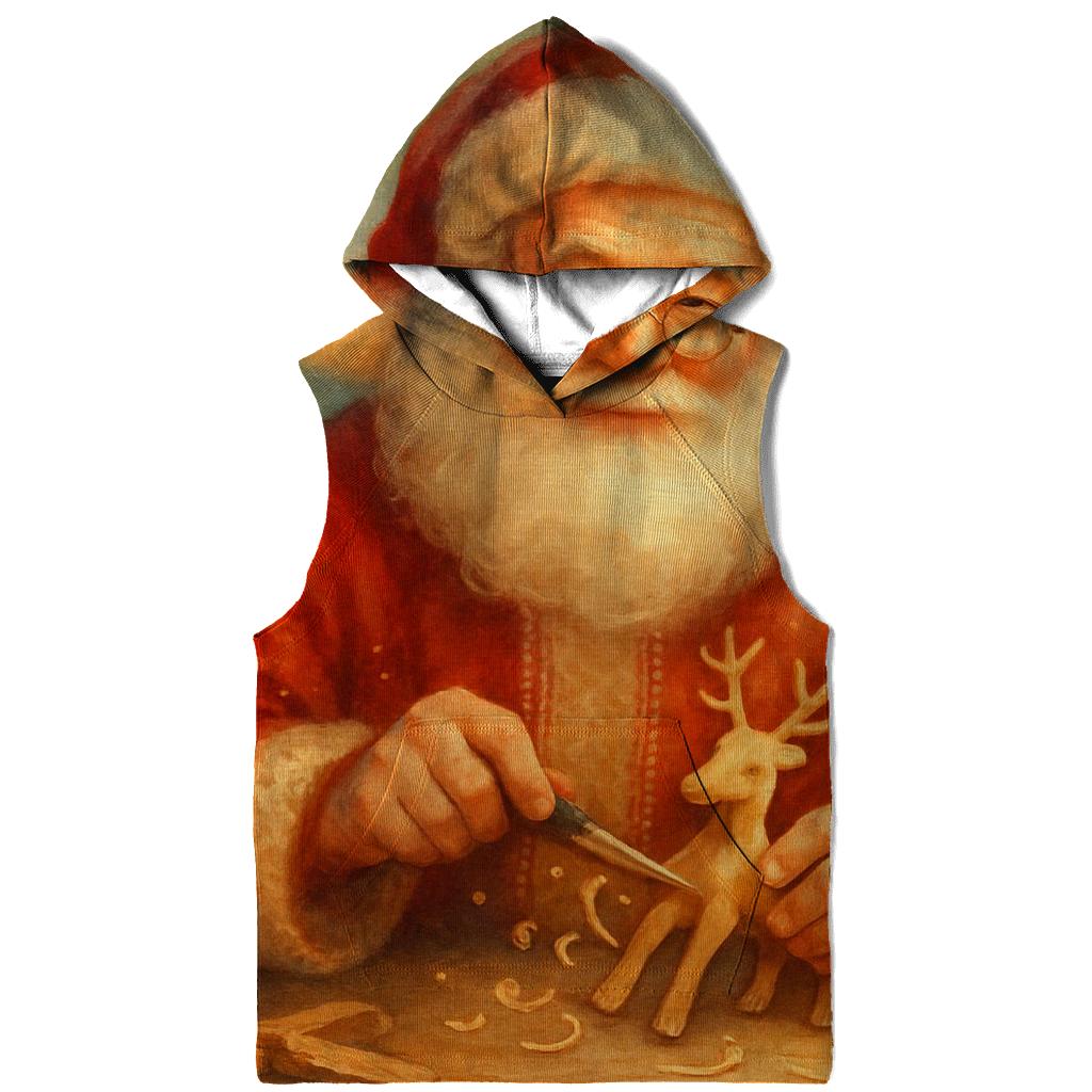 Fireside Workshop Santa Toymaker Reverie printed hoodies