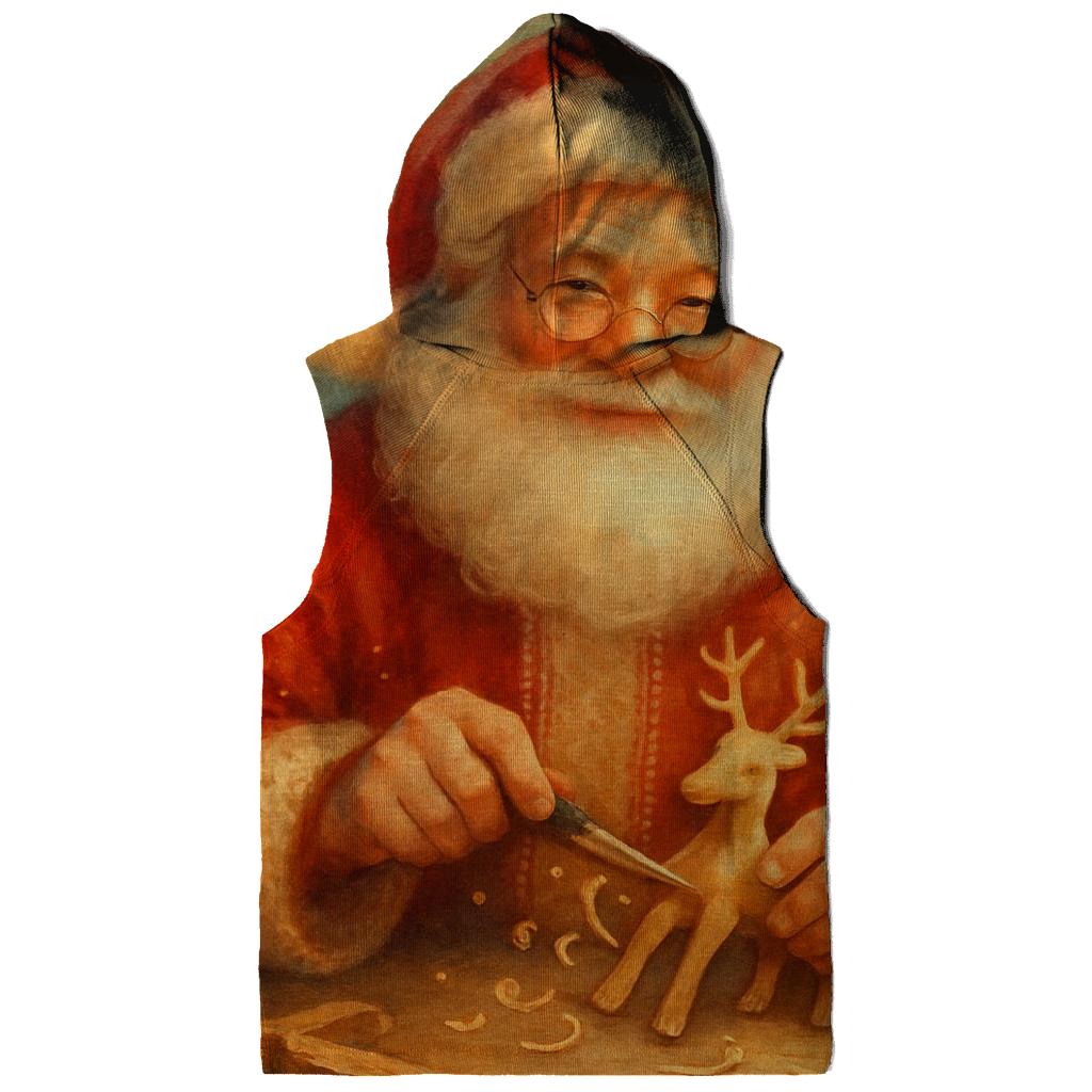 Fireside Workshop Santa Toymaker Reverie printed hoodies