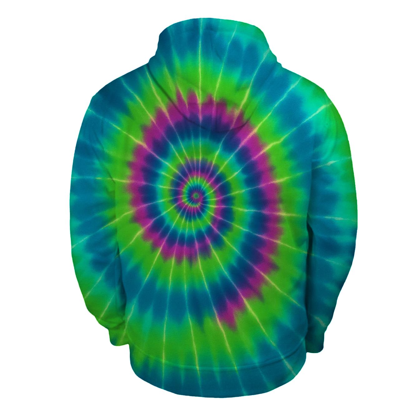 Aurora Overdye Spiral Nexus heavyweight hoodies