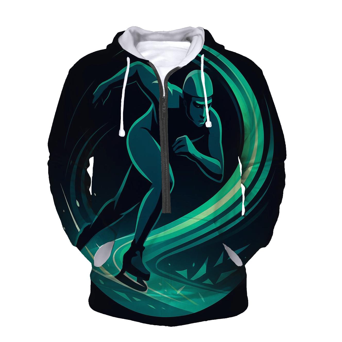 Aurora Line Speed Skating pullover hoodies