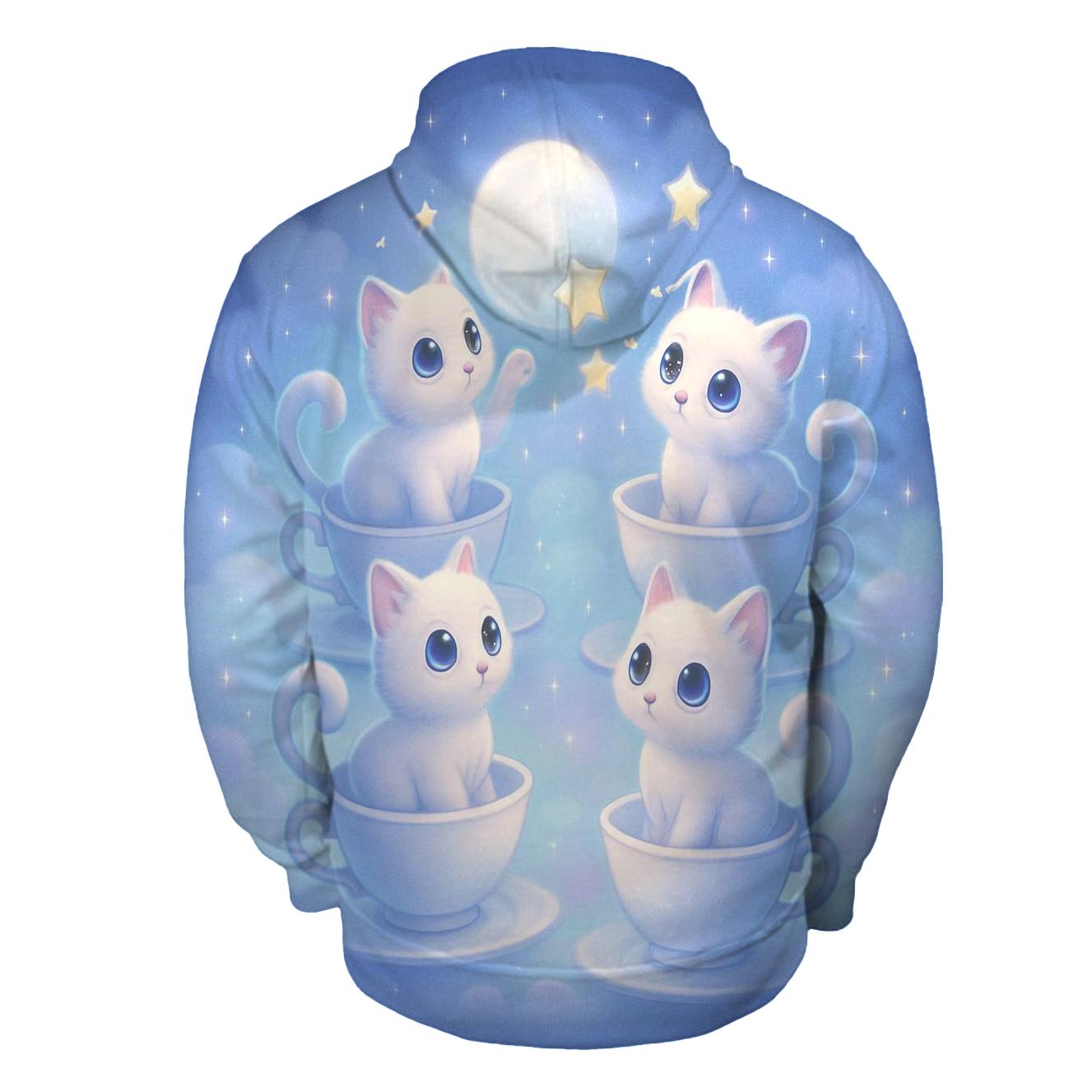 Moonlit Teacup Kitten Carousel hoodie styles