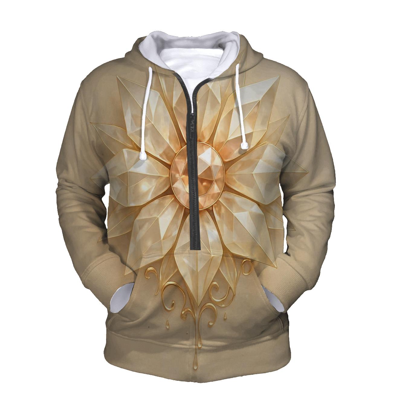 Champagne Prism Bloom lightweight hoodies