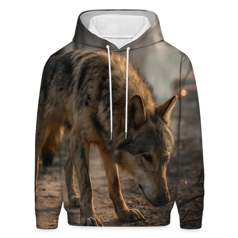 Firebreak Sentinel Wolf In Post Burn Forest Survey premium hoodies