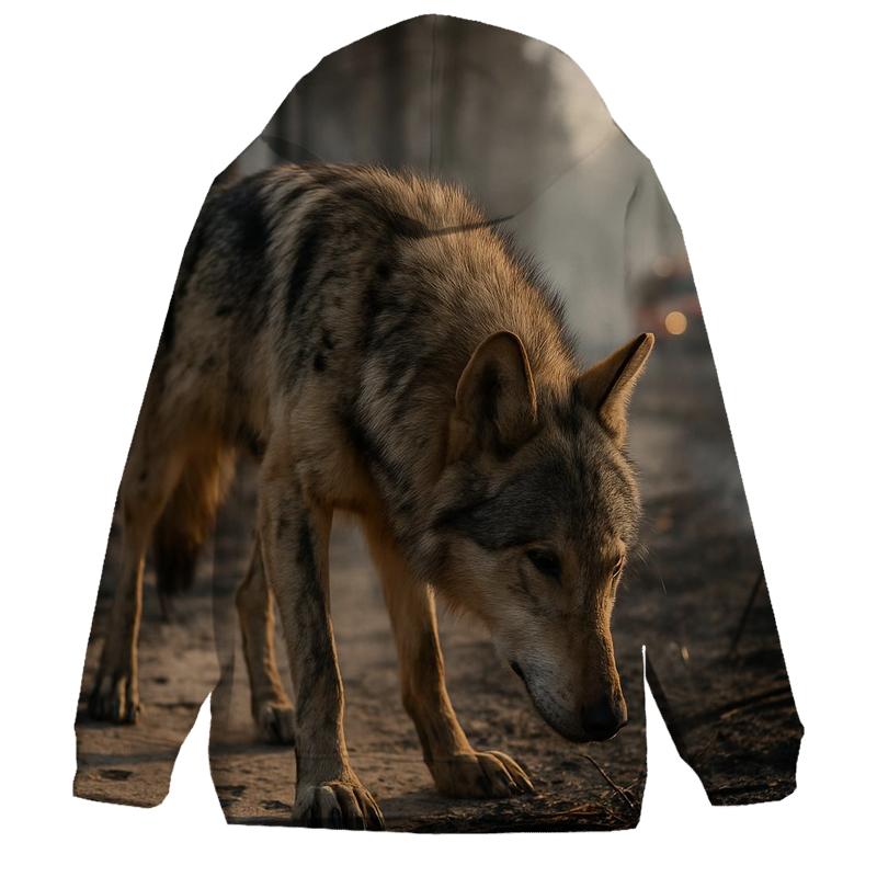 Firebreak Sentinel Wolf In Post Burn Forest Survey premium hoodies