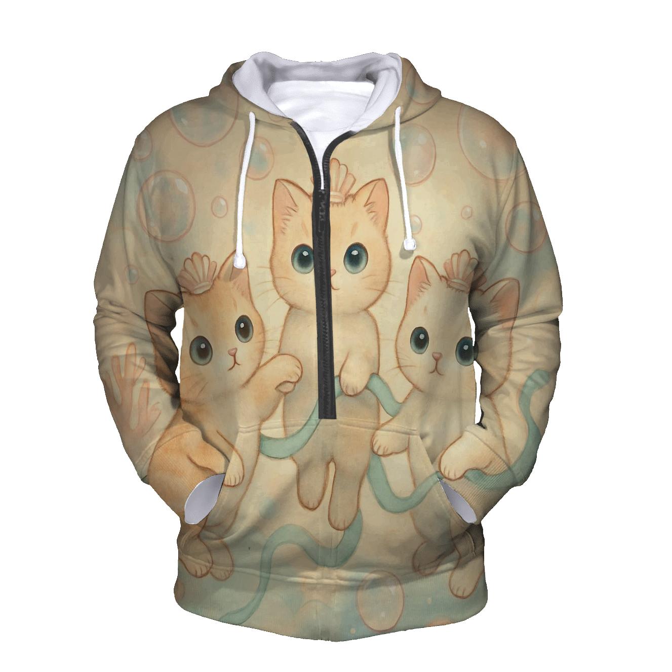 Sunrise Bubble Reef Cat Guardians lightweight hoodies