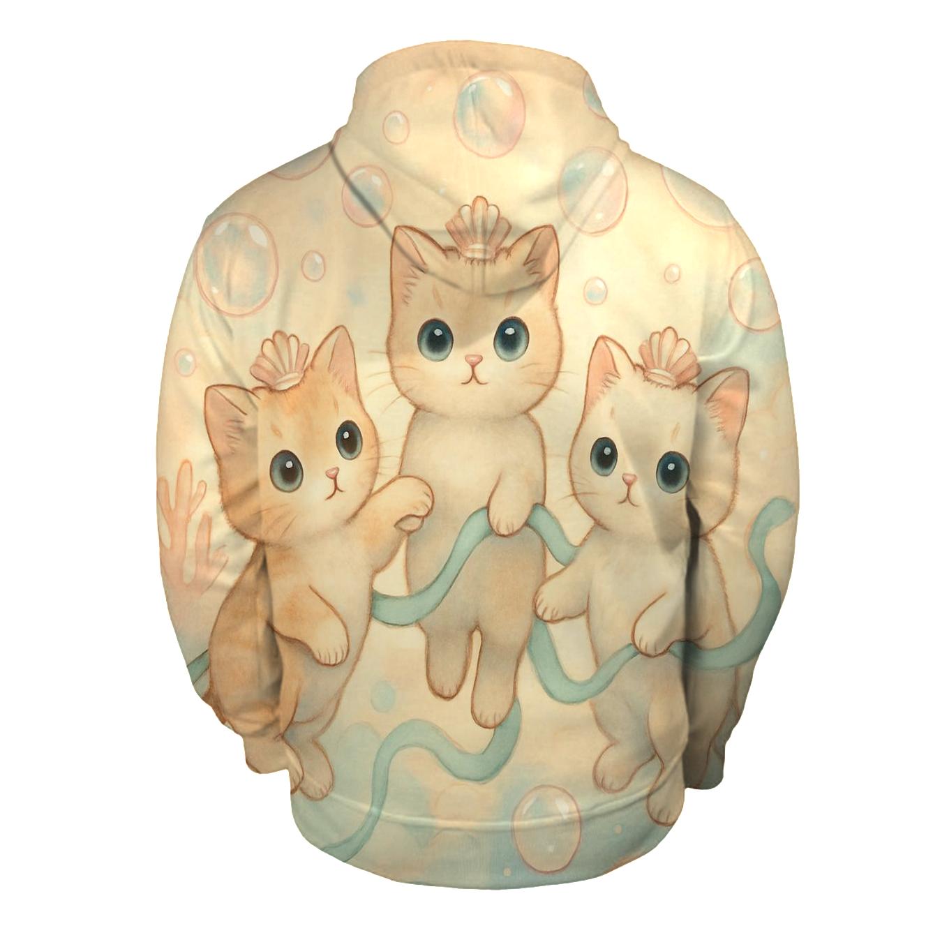 Sunrise Bubble Reef Cat Guardians lightweight hoodies