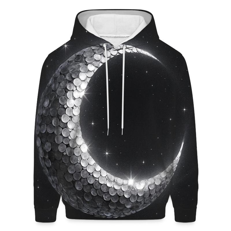Sequin Eclipse Arc embroidered hoodies