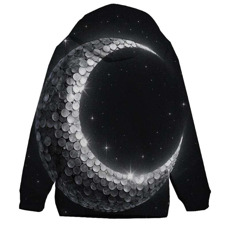 Sequin Eclipse Arc embroidered hoodies