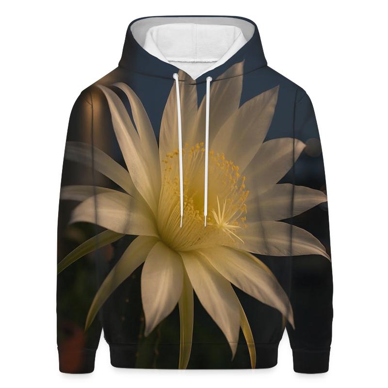 Night Blooming Cereus On Urban Rooftop zip-up hoodies