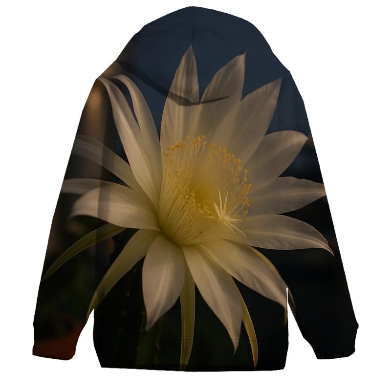 Night Blooming Cereus On Urban Rooftop zip-up hoodies