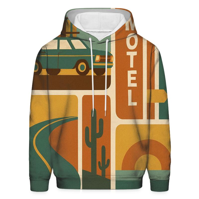 Groovy Road Trip Postcard Collage custom hoodies