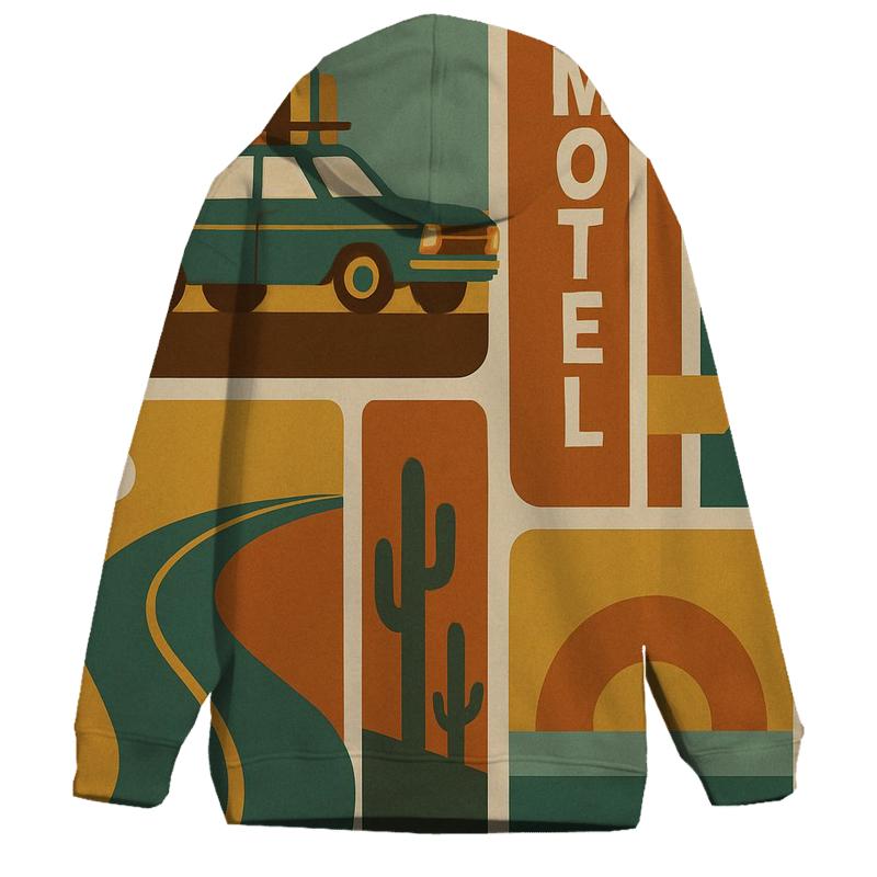 Groovy Road Trip Postcard Collage custom hoodies