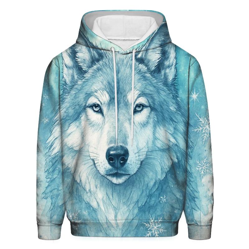 Aurora Warden Wolf printed hoodies