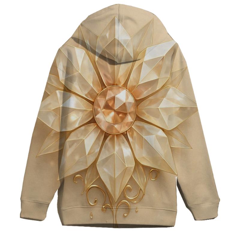 Champagne Prism Bloom zip-up hoodies