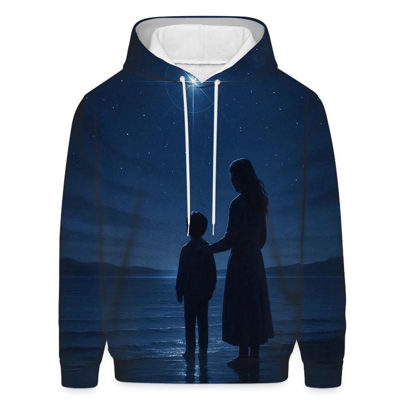 The Quiet North Star Her Love That Keeps You Oriented embroidered hoodies