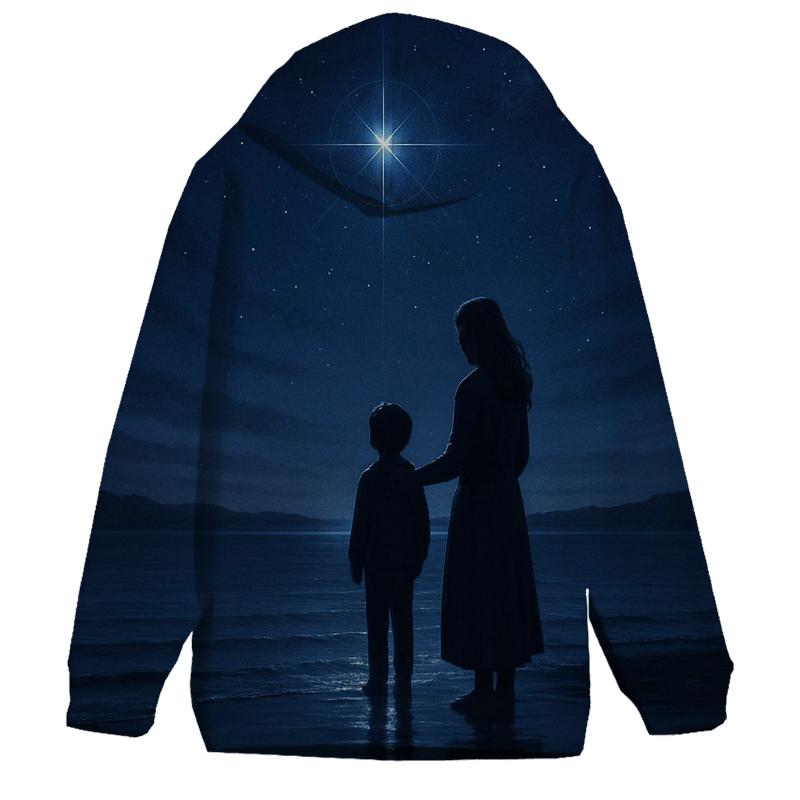 The Quiet North Star Her Love That Keeps You Oriented embroidered hoodies