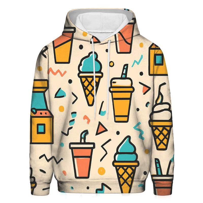 Mall Food Court Pattern Parade lightweight hoodies