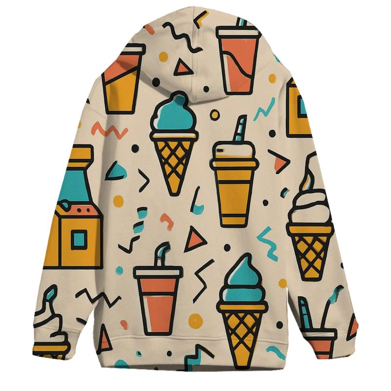 Mall Food Court Pattern Parade lightweight hoodies