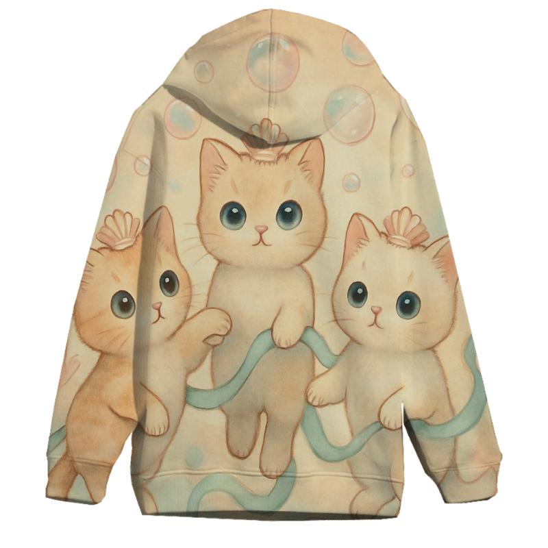 Sunrise Bubble Reef Cat Guardians designer hoodies