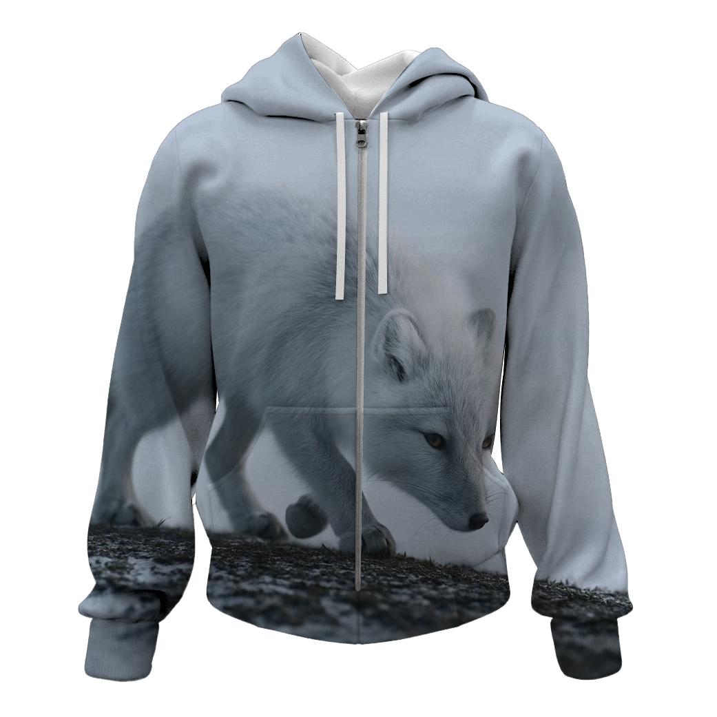 Frostline Forager Arctic Fox graphic hoodies