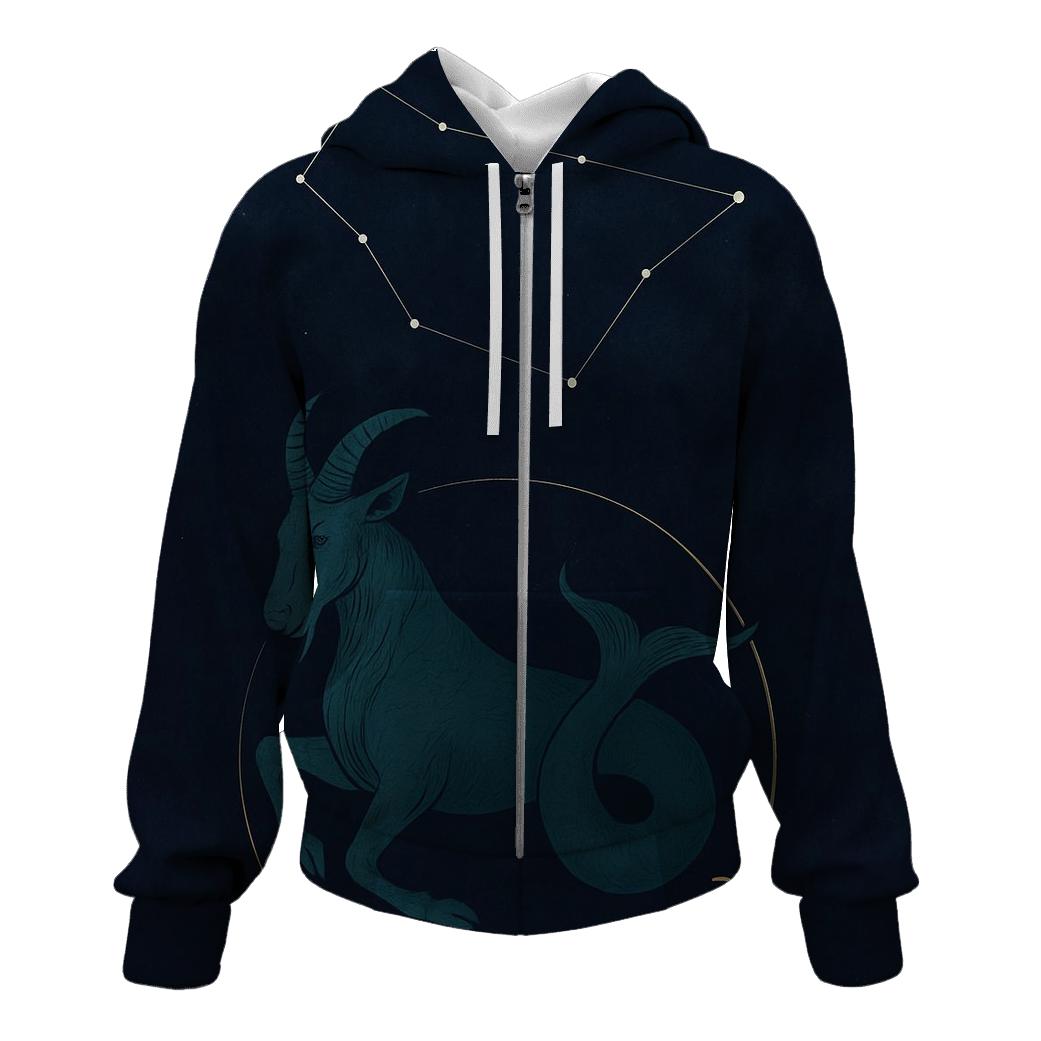 Saturnine Capricorn Sea Goat Star Chart hoodie designs