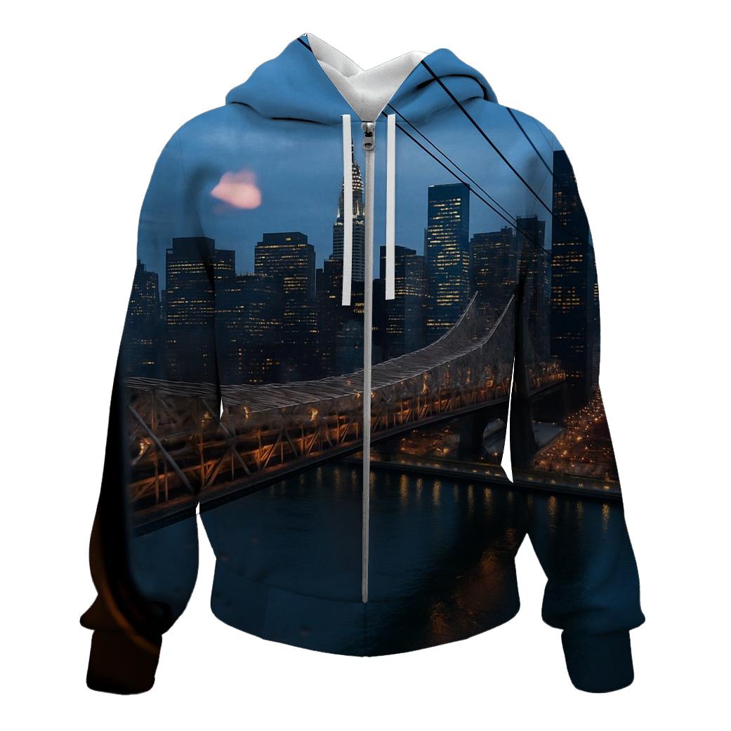 Roosevelt Island Tram Window Over Midtown custom hoodies
