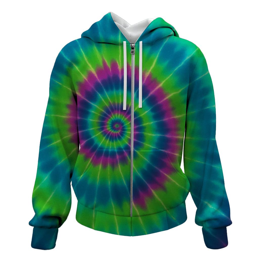 Aurora Overdye Spiral Nexus designer hoodies