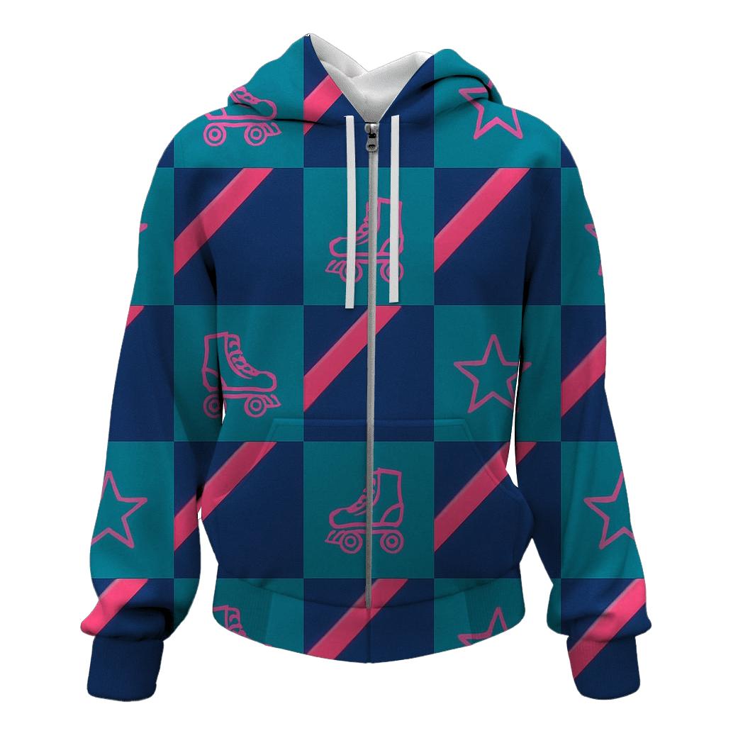 Neon Roller Rink Floor Tiles hoodie styles