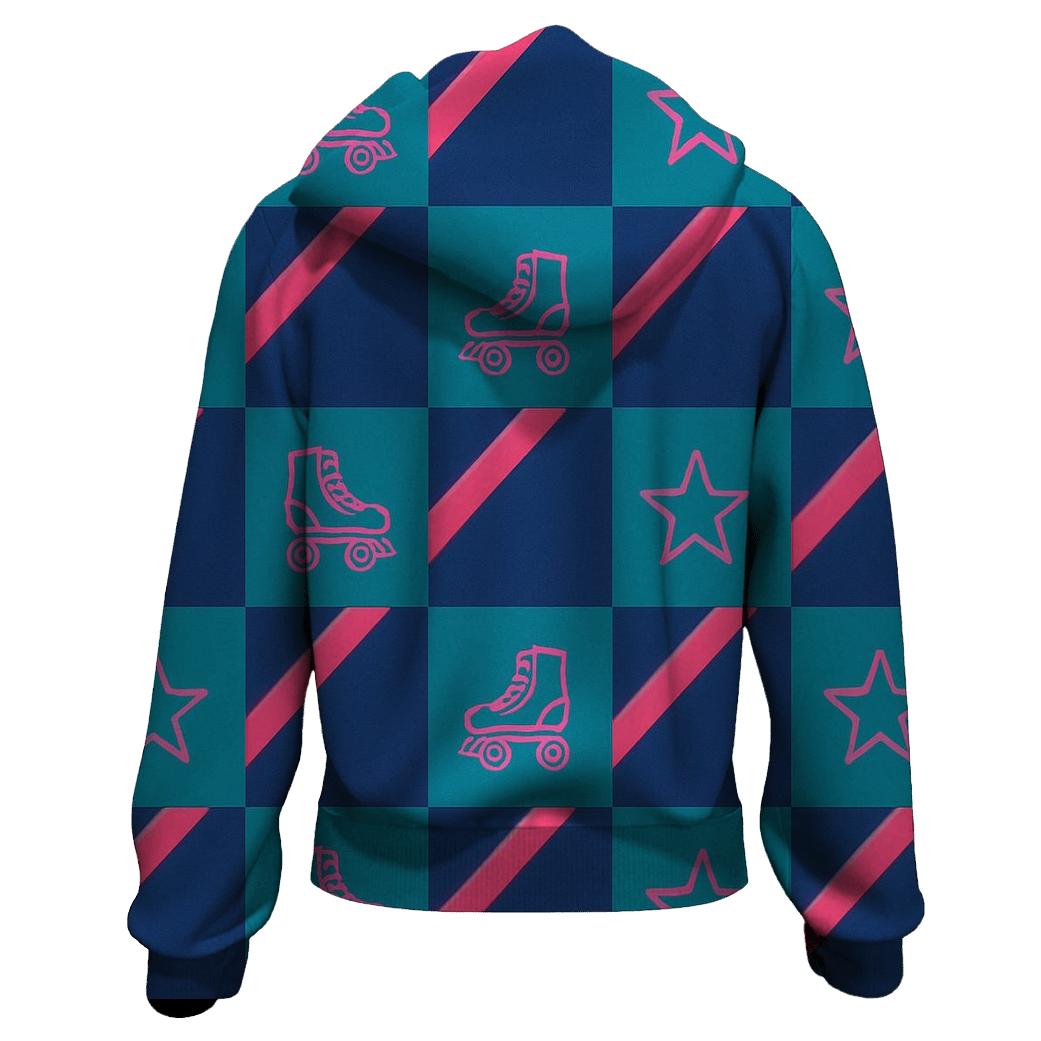 Neon Roller Rink Floor Tiles hoodie styles
