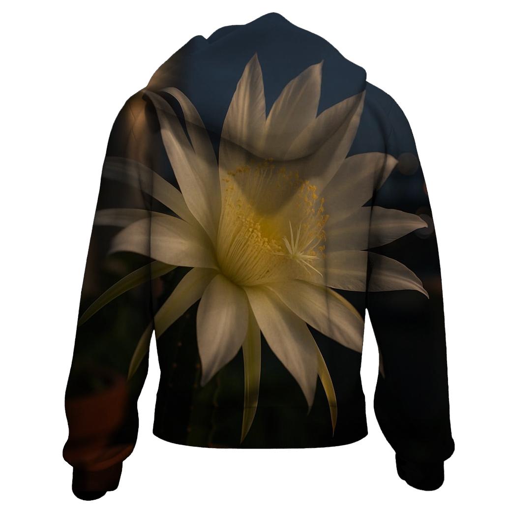 Night Blooming Cereus On Urban Rooftop custom hoodies