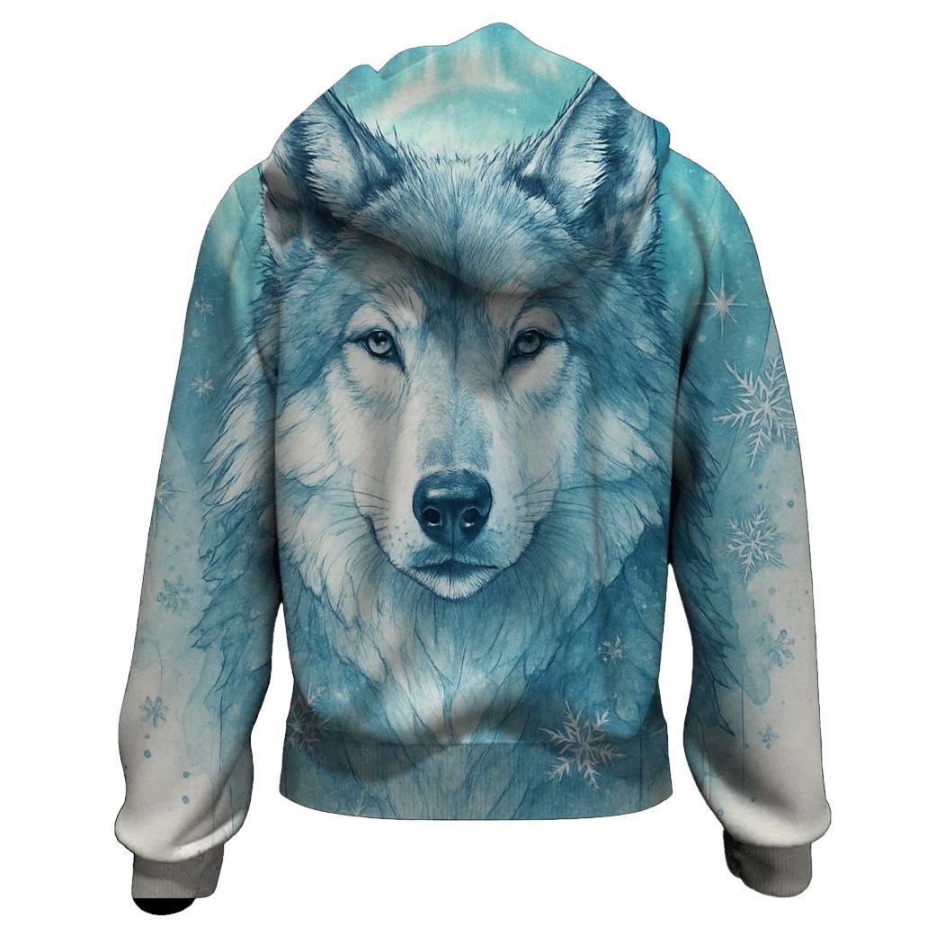 Aurora Warden Wolf printed hoodies