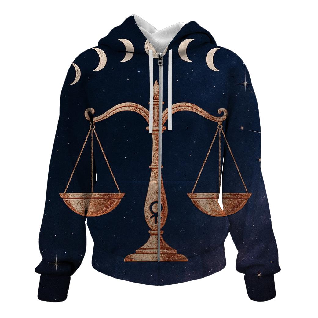 Libra Equinox Scales Constellation Emblem hoodie designs