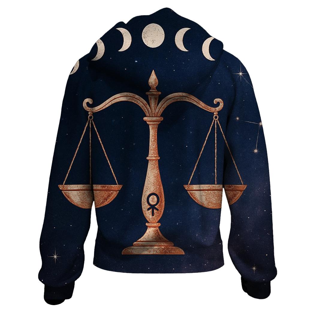 Libra Equinox Scales Constellation Emblem hoodie designs