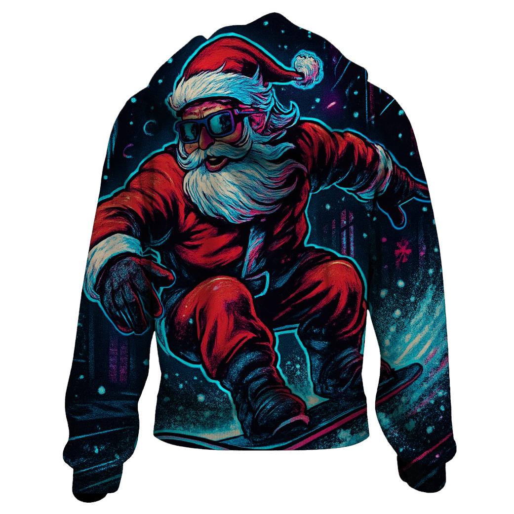 Neon Blizzard Santa Street Rider hoodies fashion