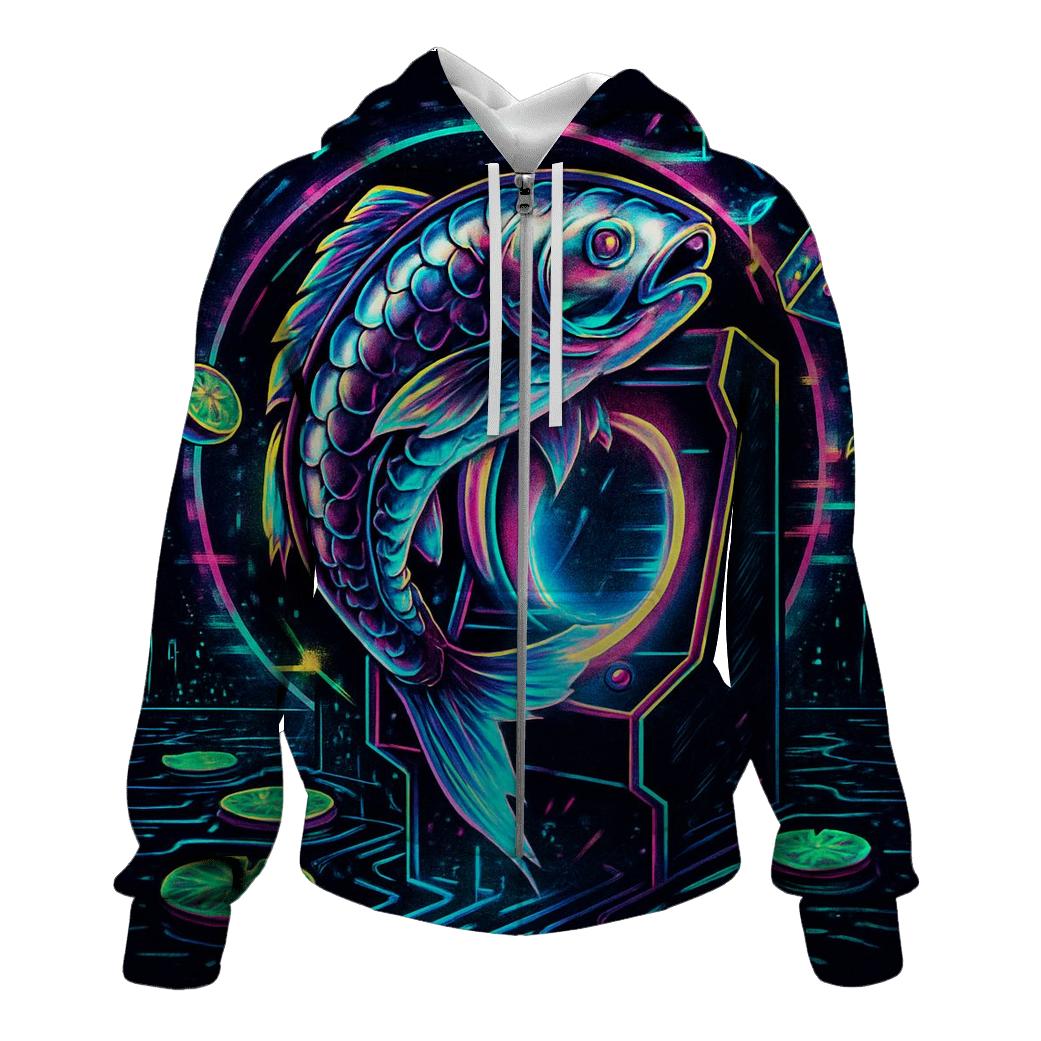 Chrono Koi Arcade Drift custom hoodies