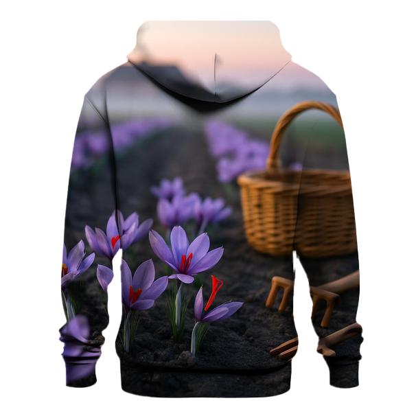 Saffron Crocus Rows After Dawn Harvest hoodie designs