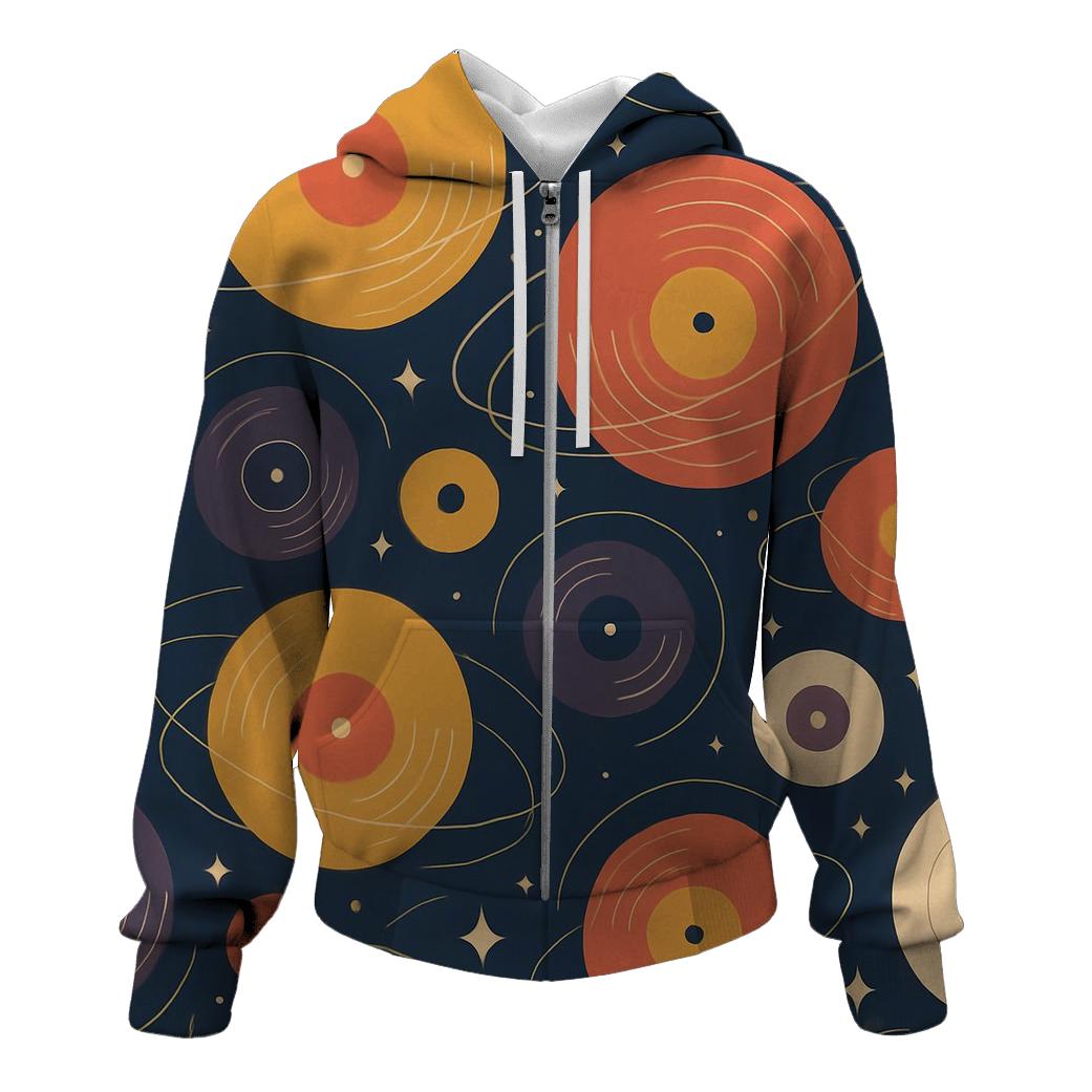 Vinyl Galaxy Groove Rings heavyweight hoodies