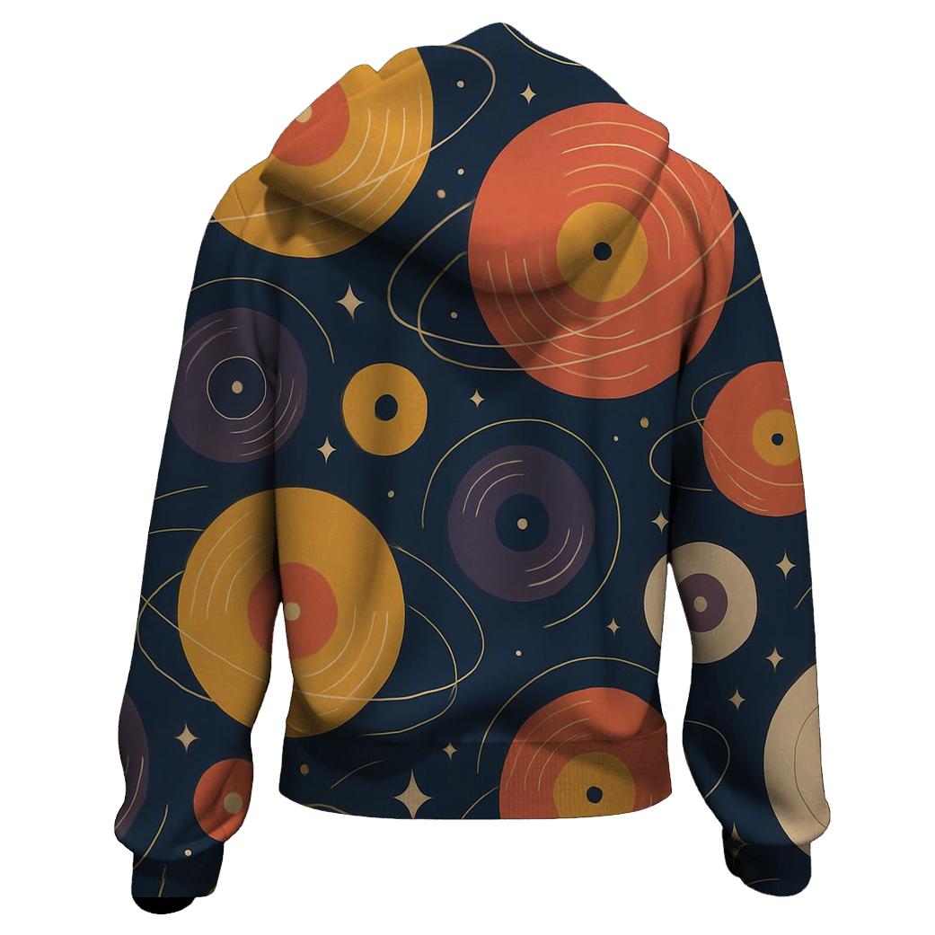 Vinyl Galaxy Groove Rings heavyweight hoodies