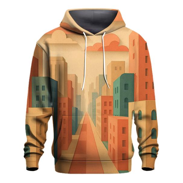 Kinetic Paper Cut City Mirage printed hoodies