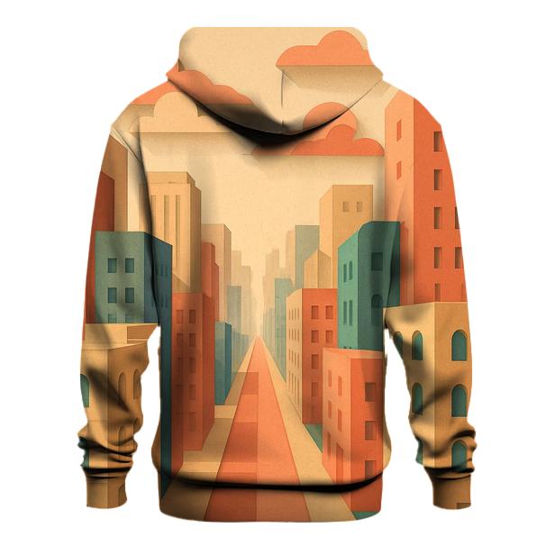 Kinetic Paper Cut City Mirage printed hoodies
