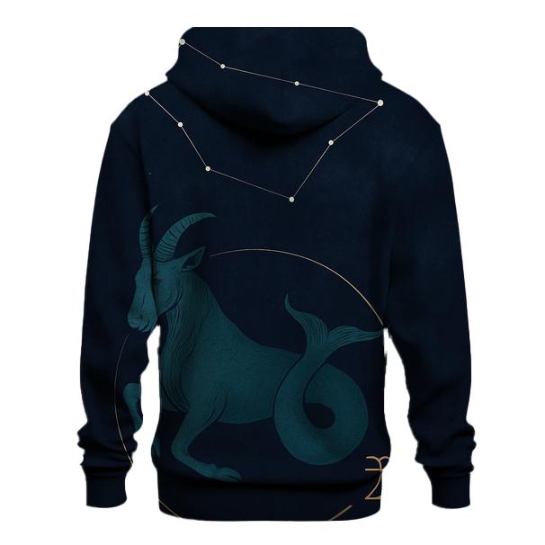 Saturnine Capricorn Sea Goat Star Chart pullover hoodies