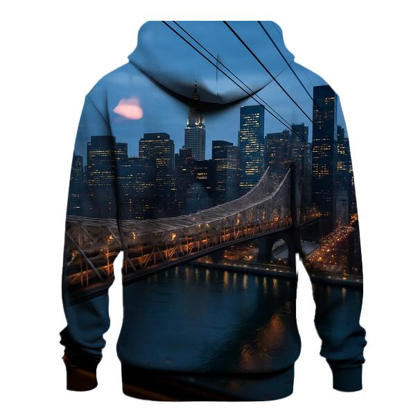 Roosevelt Island Tram Window Over Midtown graphic hoodies