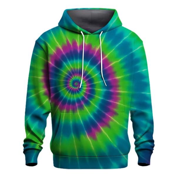 Aurora Overdye Spiral Nexus graphic hoodies