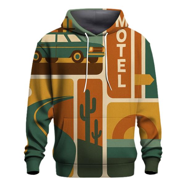 Groovy Road Trip Postcard Collage hoodie designs