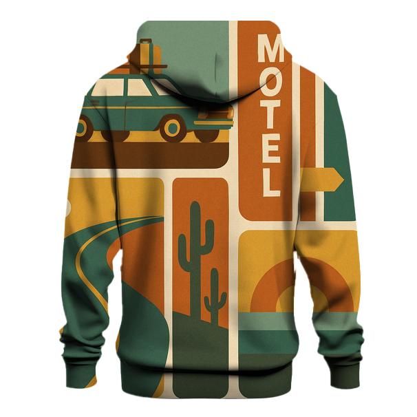 Groovy Road Trip Postcard Collage hoodie designs