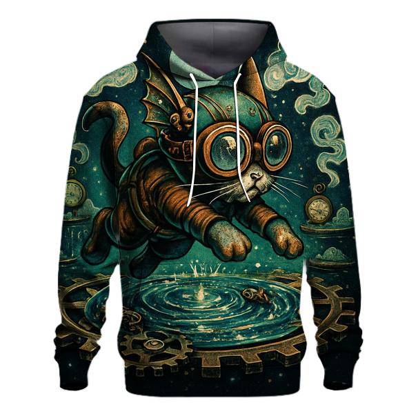 Clockwork Lagoon Cat premium hoodies
